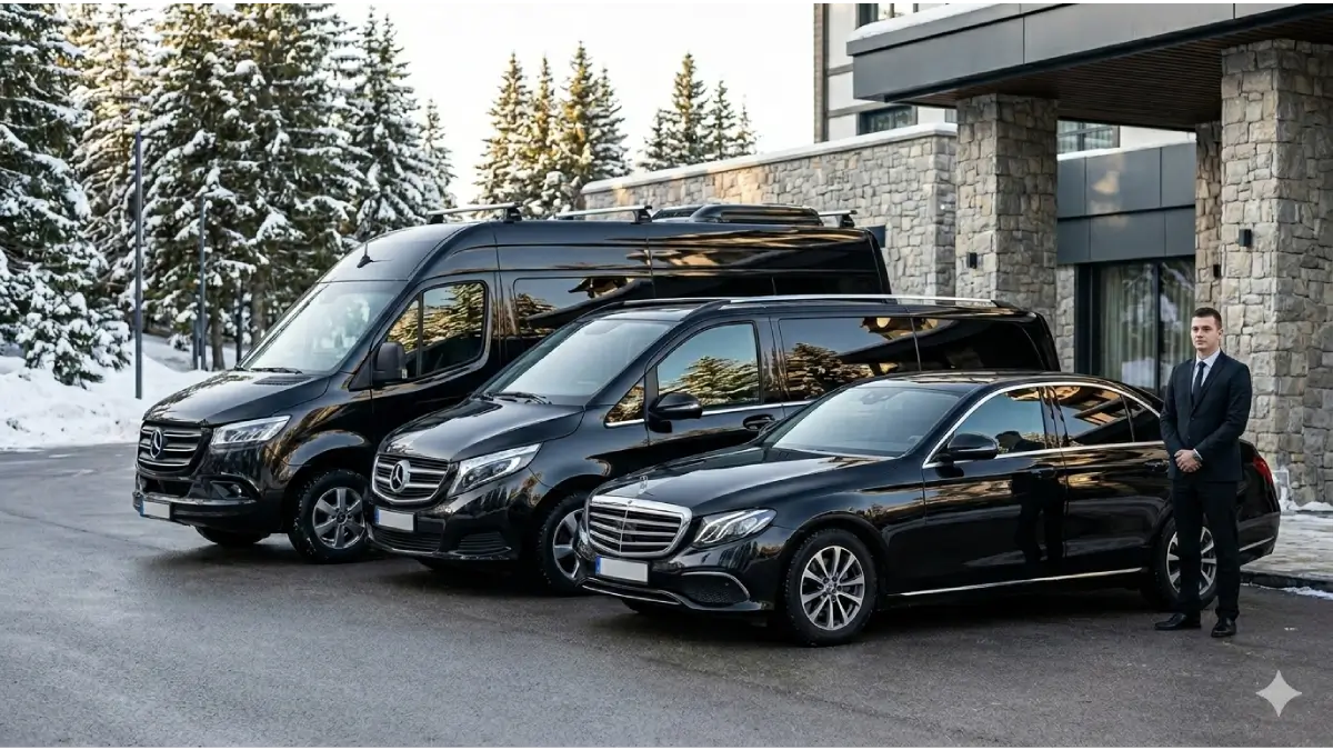 Transfers in Belgrade Mercedes fleet for private transfers to Kopaonik — E-Class, V-Class and Sprinter available