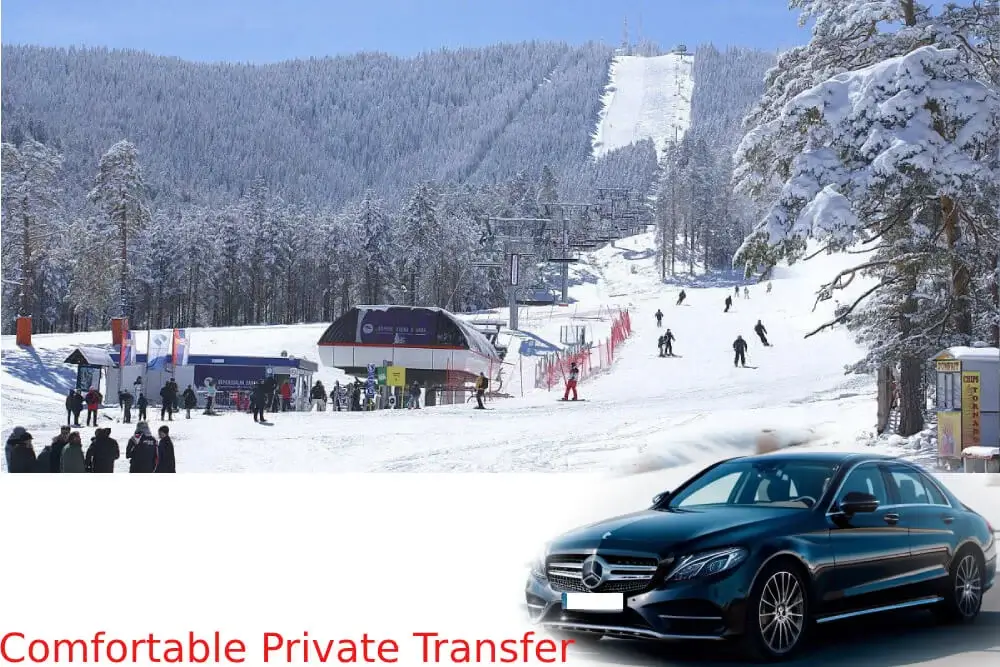 Belgrade to Zlatibor private transfer — Mercedes V-Class on mountain road to Zlatibor