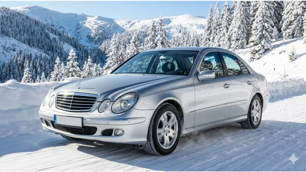 Winter road conditions on the Belgrade to Kopaonik transfer route — snowy mountain pass near Kopaonik ski resort