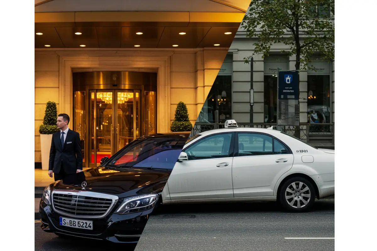 Comparison between professional private transfer service and regular taxi at Belgrade Airport